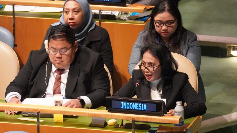 Menteri Pemberdayaan Perempuan dan Perlindungan Anak (PPPA), Bintang Puspayoga saat menghadiri General Discussion of the 67th Session of the Commission on the Status of Women (CSW)