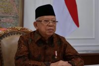 Wakil Presiden RI Ma’ruf Amin saat konferensi pers, Selasa (14/03/2023) usai menyelesaikan pelaporan SPT Tahunan 2022 miliknya melalui e-filling di Kediaman Resmi Wapres, Jalan Diponegoro Nomor 2, Jakarta