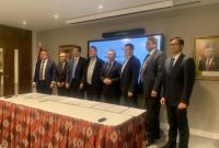 Mendag RI Perdagangan Zulkifli Hasan menyaksikan penandatanganan MoU pembelian produk kayu antara Indonesia dan Inggris