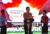 Presiden RI Joko Widodo (Jokowi) meresmikan Papua Youth Creative Hub (PYCH), di Kota Jayapura, Selasa (21/03/2023)