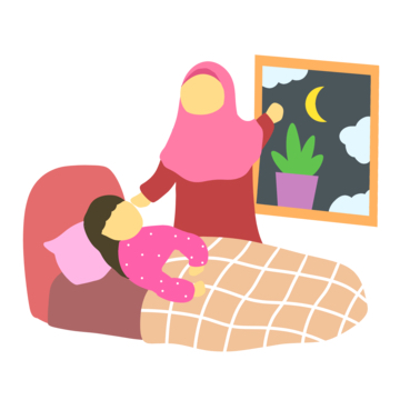 Ilustrasi anak bangun sahur. Foto: ilustrasi/