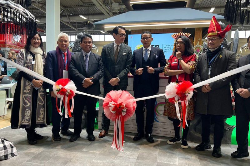 Menparekraf RI, Sandiaga Salahuddin Uno saat pembukaan pameran pariwisata terbesar dunia