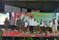 Maulid Akbar & Tausiyah Kebangsaan dalam rangka menyambut Bulan Suci Ramadhan 1444H di Cilegon, Minggu (19/03).