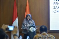 Anggota Bawaslu Lolly Suhenty saat membuka diskusi lintas iman bersama para tokoh agama di Jakarta, Sabtu, (25/3/2023).