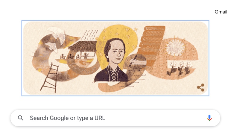 Tangkapan Layar Google Doodle Raden Ayu Lasminingrat