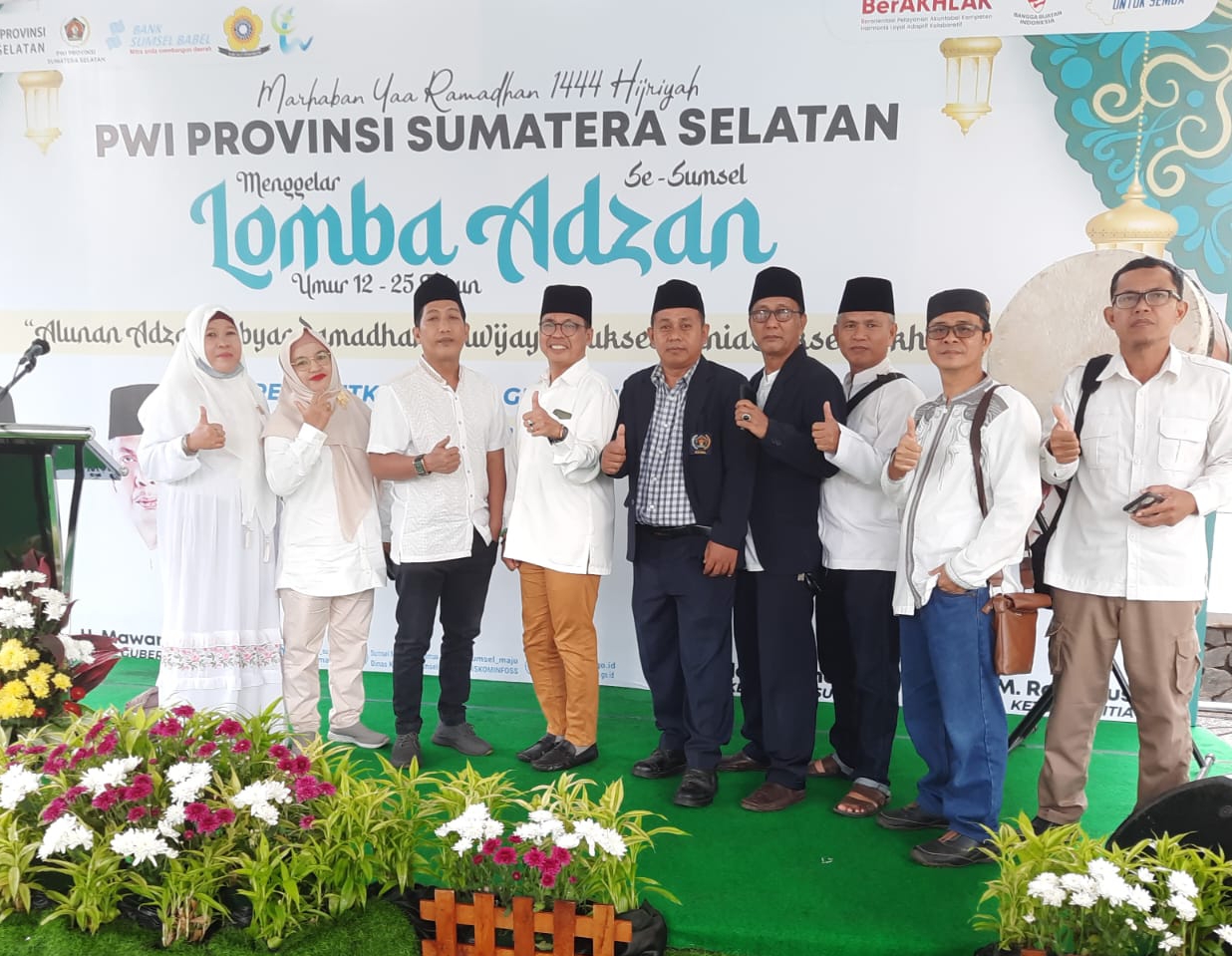 Lomba Adzan gelaran Persatuan Wartawan Indonesia, Sumatera Selatan [PWI Sumsel] bersama Pemerintah Provinsi [Pemprov] Sumsel.