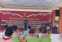 Lapas Kelas IIA Banyuasin melaksanakan Perjanjian Kerjasama dengan Kemenag Banyuasin [Rumah Tahfiz Qur'an] dan Kwartir Cabang Gerakan Pramuka Banyuasin 