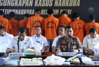 Dirtipidnarkoba Bareskrim Polri Brigjen Pol Mukti Juharsa saat konferensi pers