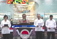 Ketua Komite Kordinasi Nasional Pencegahan dan Pemberantasan TPPU Mahfud MD dalam Keterangan Pers Senin (10/4/2023)