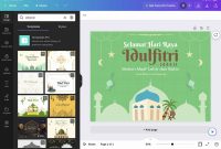 Tangkapan layar aplikasi desain kartu lebaran online PicsArt