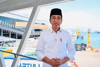 Presiden Joko Widodo (Jokowi) menyampaikan ucapan selamat Idulfitri 1 Syawal 1444 Hijriah yang jatuh bertepatan, Sabtu (22/4/2023) (Foto: BPMI Setpres)