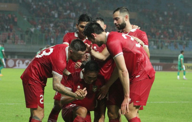 Timnas Indonesia saat bertanding melawan Timnas Burundi FIFA Matchday di Stadion Patriot Candrabhaga, Bekasi, Jawa Barat, Sabtu (25/3/2023)