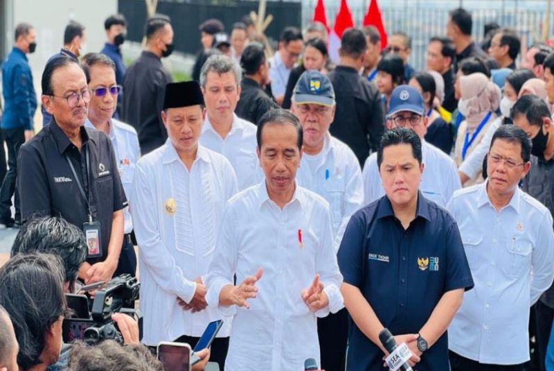 Presiden RI Joko Widodo saat memberikan keterangan pers usai meresmikan hunian milenial untuk Indonesia