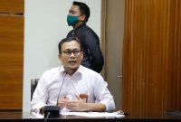 Plt Juru Bicara KPK Ali Fikri saat memberikan keterangan pers penetapan tersangka korupsi beberapa waktu lalu. (Foto: Humas KPK)