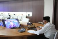 Menteri Koordinator Bidang Pembangunan Manusia dan Kebudayaan (Menko PMK) Muhadjir Effendy saat Rapat Koordinasi Kesiapan Jalan Tol Menghadapi Mudik 2023, Kamis (13/04/2023)