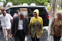 Ketua DPRD Provinsi Sumatera Selatan [Sumsel] Hj RA Anita Noeringhati SH MH bersama Eksekutif General Manager Bandara Sultan Mahmud Badaruddin II Palembang, R Iwan Winata melakukan pertemuan dengan Direktur Utama Lion Air Group, Rudy Lumingkewas dan Direktur Utama Super Air Jet, Ari Azhari di Lion Air Tower, Jakarta, Rabu 29 Maret 2023.