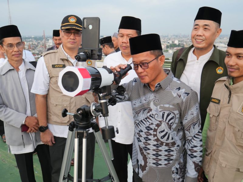 Kantor Wilayah Kementerian Agama Provinsi Sumatera Selatan melaksanakan kegiatan pemantauan Hilal untuk menentukan 1 Syawal 1444 Hijriyah, Kamis (20/4/2023)