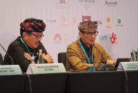 Menparekraf Sandiaga Uno saat menghadiri BBTF 2023 di Westin Nusa Dua, Bali, Sabtu (17/6/2023).