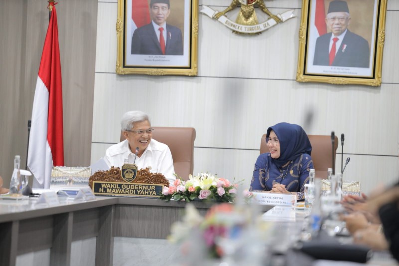 Wakil Gubernur Sumsel H Mawardi Yahya menyambut baik kunjungan kerja (Kunker) Komite III DPD RI  melakukan inventarisasi Materi Terkait Pengawasan atas Pelaksanaan Haji UU 8/2019 tentang Penyelenggaraan Ibadah Haji dan Umroh di Provinsi Sumsel, Rabu 31 Mei 2023.