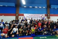 BPJS Kesehatan Kedeputian Wilayah III [Sumsel, Babel, Bengkulu, Lampung] bersama Persatuan Wartawan Indonesia [PWI] Sumsel menggelar turnamen bulutangkis dalam rangka gathering BPJS Kesehatan, diikuti wartawan dari media cetak, online dan eletronik se-Sumsel.