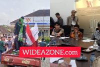 Sriwijaya Corruption Watch [SCW] menggelar aksi demontrasi di depan halaman kantor PT Sriwijaya Mandiri Sumsel [SMS/Perseroda] pada Senin 5 Juni 2023.