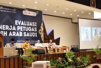 Dirjen PHU Hilman Latif beri sambutan virtual pada Evaluasi Kinerja Petugas PPIH Arab Saudi