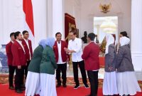 Presiden Jokowi saat menerima PP Hima Persis di Istana Merdeka, Jakarta, Selasa (01/08/2023)