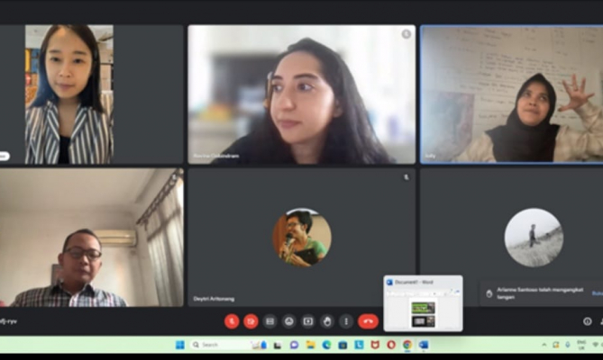 Tangkapan layar rapat kerja Bawaslu dengan Google Indonesia, Jumat (11/7/2023)
