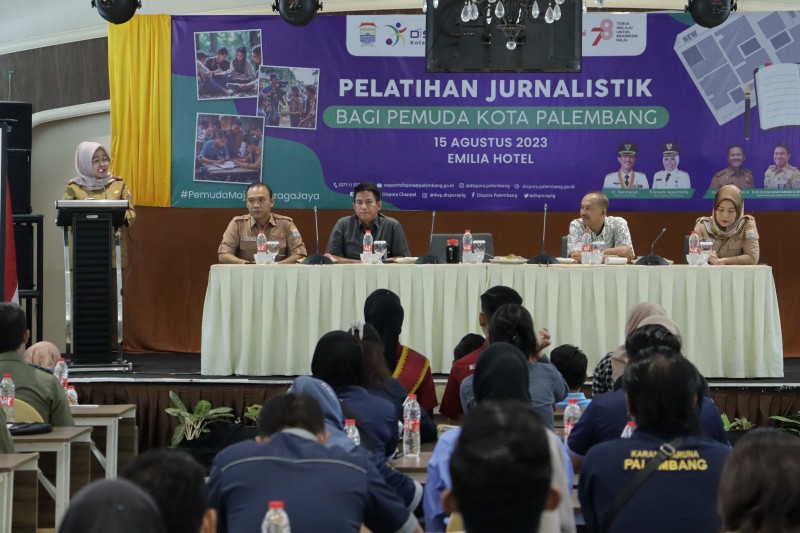 Dinas Pemuda dan Olahraga [Dispora] Kota Palembang menggelar pelatihan jurnalistik bagi 140 pemuda, dihadiri berbagai organisasi Kepemudaan dan Mahasiswa di Kota Tertua di Indonesia. 