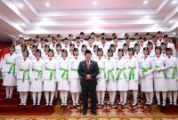 Gubernur Sumsel H Herman Deru secara resmi mengukuhkan 50 orang (25 putra dan 25 putri) anggota Pasukan Pengibar Bendera Pusaka (Paskibraka) Provinsi Sumsel Tahun 2023. 