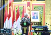 Wagub Sumsel Mawardi Yahya ketika menggelar Welcome Dinner Popnas XVI di Griya Agung Palembang, Sabtu (26/8) malam.