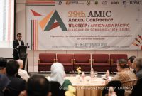 Wakil Menteri Komunikasi dan Informatika Nezar Patria pada 29th AMIC Annual Conference Talk ASAP: Africa-Asia Conference di Bandung, Kamis (28/09/2023)
