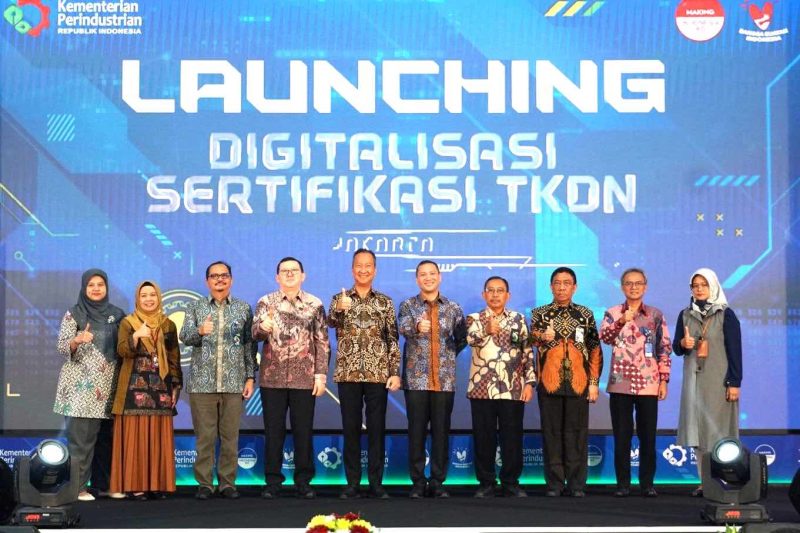 Kementrian Perindustrian (Kemenperin) meluncurkan Digitalisasi Sertifikasi Tingkat Komponen Dalam Negeri (TKDN), Jakarta (27/9/2023)