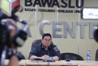 Ketua Bawaslu Rahmat Bagja saat Bincang-Bincang Bersama Media di ruang Media Center Bawaslu, Jakarta (12/9/2023)