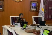 Menteri Sosial (Mensos), Tri Rismaharini saat jumpa pers di Jakarta, Senin (18/9/2023)