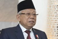 Wapres RI KH Ma'rud Amin  saat keterangan persnya sebelum kembali ke tanah air usai menyelesaikan rangkaian kunjungan kerjanya di Republik Rakyat Tiongkok, di Lobi Hotel JW Marriott Marquis Shanghai Pudong, Shanghai, Tiongkok, Selasa (19/09/2023)