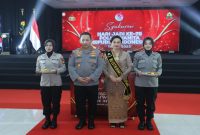 Polisi Wanita Kepolisian Negara Republik Indonesia menggelar syukuran HUT ke-75 Polwan di Aula Bareskrim Polri, Rabu (13/9/23)