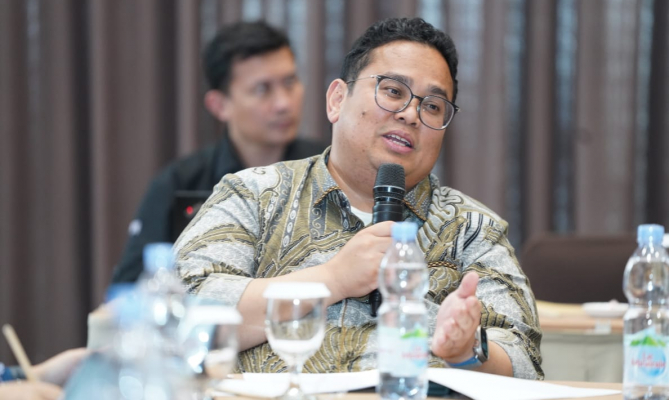 Ketua Bawaslu Rahmat Bagja memberikan masukan dalam uji publik PKPI tentang Pengawasan Pemberitaan, Penyiaran dan Iklan Kampanye Pemilihan Umum di Jakarta, Kamis (14/9/2023)