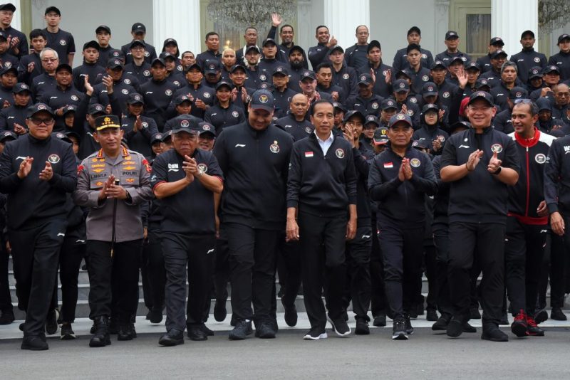 Presiden Jokowi melepas kontingen Asian Games 2023, di Halaman Istana Merdeka, Jakarta. Selasa (19/09/2023). (Foto: Humas Setkab/Rahmat)
