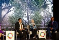 Kepala BMKG Dwikorita Karnawati saat Diskusi Panel bersama beberapa Pembicara Tokoh Dunia, Rabu (20/9/2023) di New York, AS.