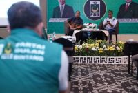 Anggota Bawaslu Totok Hariyono saat memberi bimbingan teknis anggota DPRD Partai Bulan Bintang (PBB) di Jakarta, Kamis (28/9/2023)