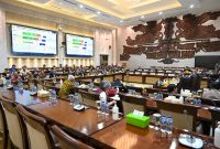 Menteri Keuangan Sri Mulyani dalam Raker Komisi XI, Selasa (12/9/23)