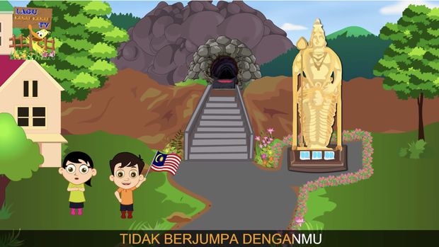 Sebuah lagu anak-anak Melayu Malaysia yang diduga menjiplak lagu Halo Halo Bandung (Tangkapan Layar Youtube Lagu Kanak TV)