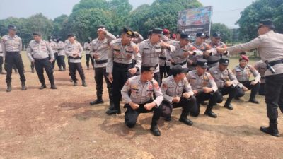 Polres Banyuasin Latih Personel Dalmas Hadapi Kontestasi Pemilu 2024