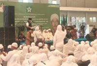 Gubernur Sumsel H Herman Deru memberikan sambutan dalam Muktamar II DPP PPITTNI yang diselenggarakan di Jakabaring Sport City Kota Palembang. 