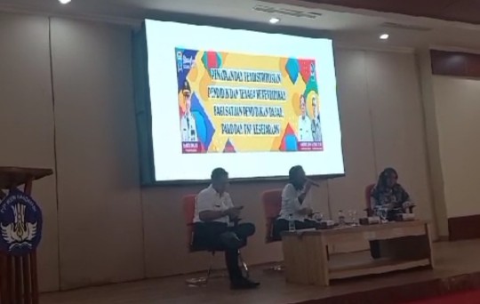 Tangkapan layar dalam kutipan video Kabid Mutasi BKPSDM Palembang U di Aula Disdik Palembang.