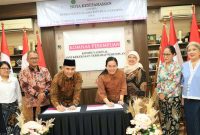 Penandantangan MoU Kemenag dengan Komnas Perempuan, Jakarta, Senin (2/10/2023)