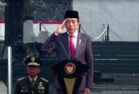 Presiden RI Joko Widodo (Jokowi) memimpin upacara Peringatan Hari Kesaktian Pancasila, di Monumen Pancasila Sakti, Lubang Buaya, Jakarta Timur, Minggu (01/10/2023)