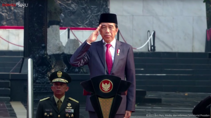 Presiden RI Joko Widodo (Jokowi) memimpin upacara Peringatan Hari Kesaktian Pancasila, di Monumen Pancasila Sakti, Lubang Buaya, Jakarta Timur, Minggu (01/10/2023)