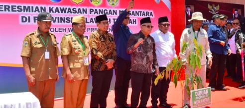 Wakil Presiden RI, KH Ma'ruf Amin meresmikan Kawasan Pangan Nusantara (KPN) Desa Talaga, Kecamatan Dampelas, Kabupaten Donggala, Sulteng, Rabu (04/10/2023)